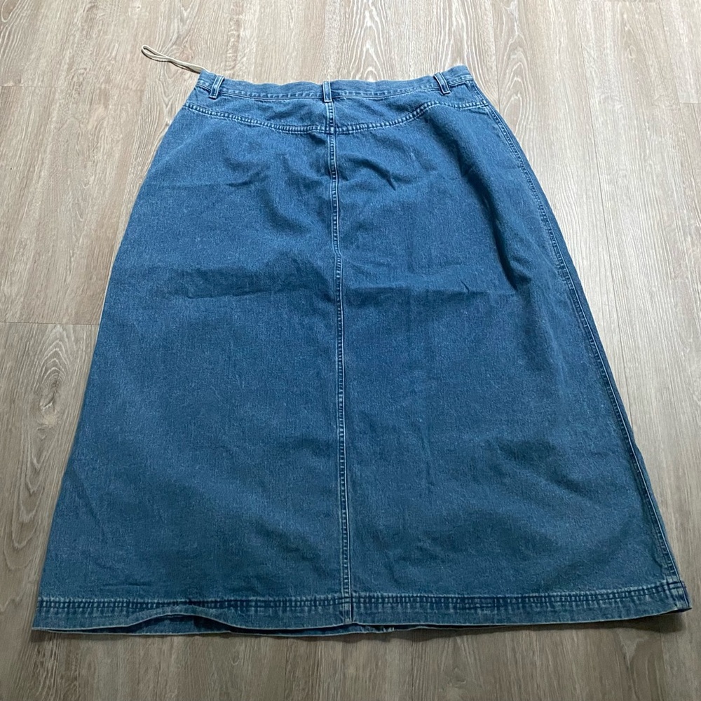 Lauren Jeans Co RL Denim Cotton Pencil Minimalist Office Siren Preppy Skirt 18W - Picture 2 of 5